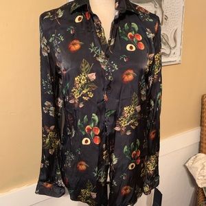 Zara man small silk button up
